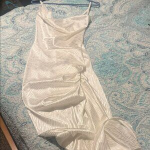 SHEIN Strappy White Zebra Dress